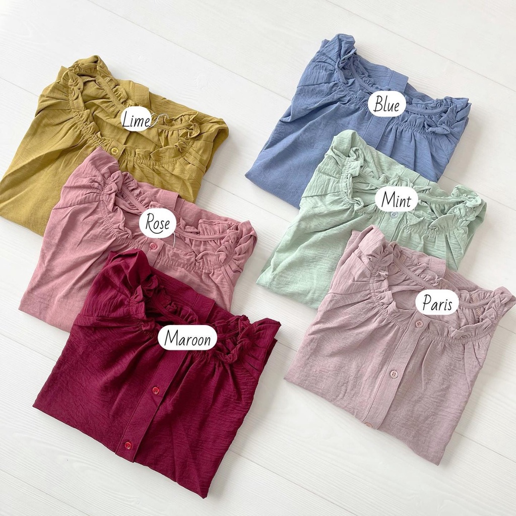 NEW Sachi Blouse JUMBO LD 130 Bahan Crinkle - BAJU BLOUSE WANITA JUMBO BIG SIZE TO XXXL - ATASAN LENGAN PANJANG