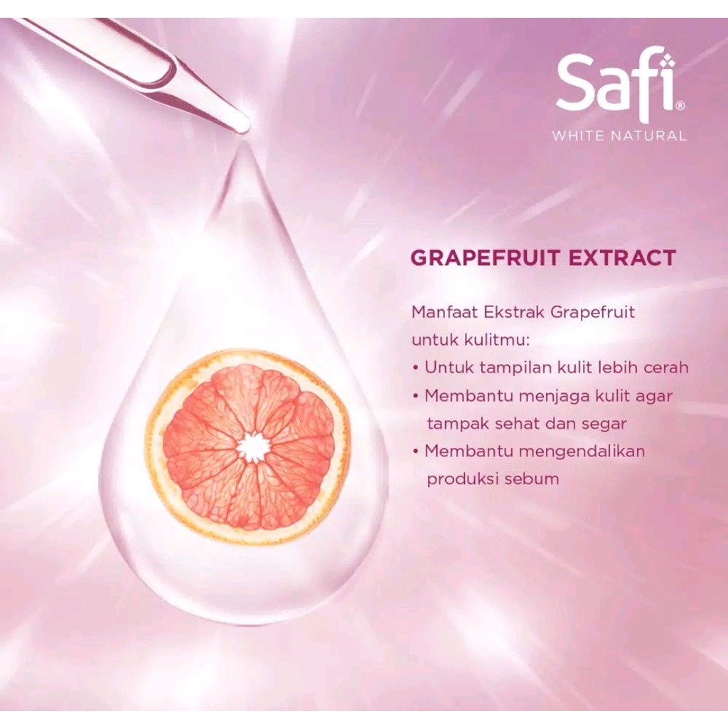 safi white natural brightening cream | mangosteen | grape fruit 20 gr