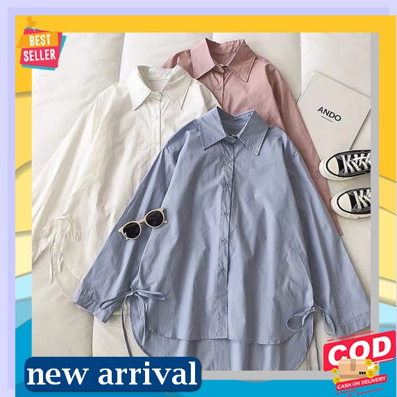 Kemeja Abstak Premium Wanita Jumbo Kekinian Import Bangkok.Horsi Kemeja Original By My&Me Cod - Muti
