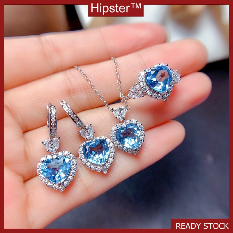 Fashion Luxury Heart-Shaped Moissanite Jewelry Set