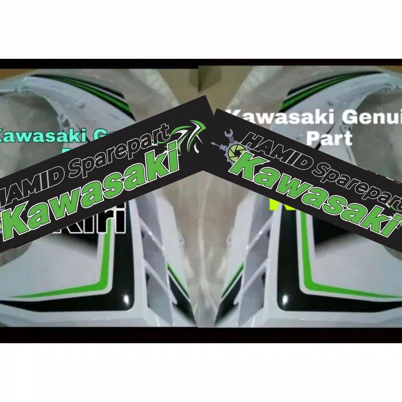 FAIRING NINJA 250 FI OLD PUTIH STRIPING HIJAU ORIGINAL 100 persen ori