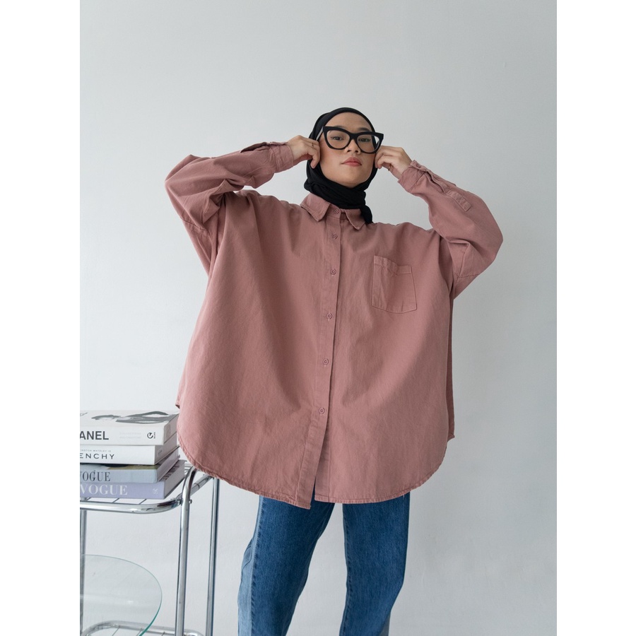 Myrubylicious DAGESTAN COLOUR OVERSIZED DENIM SHIRT