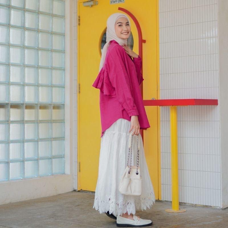 BLOUSE REMPEL WANITA KEKINIAN / BAJU WANITA / ATASAN WANITA / BLOUSE KEMEJA WANITA