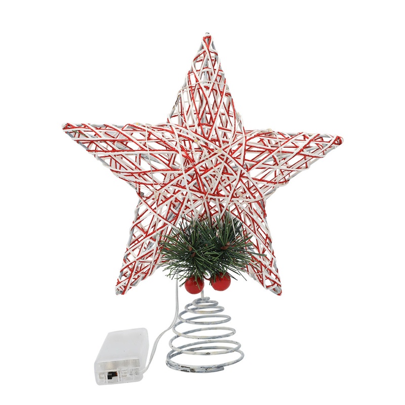 Lampu LED Bentuk Bintang Tenaga Baterai Untuk Dekorasi Pohon Natal