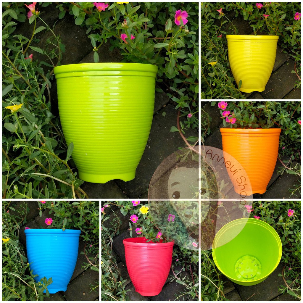 PT0014 - Pot Lebah 21 Warna Warni Candy Pastel Pot Bunga Outdoor