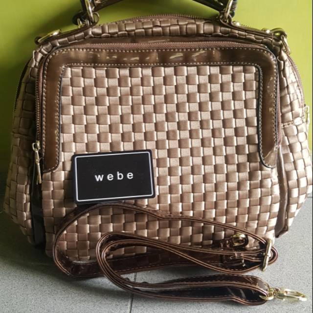 preloved Tas webe anyaman 2 in 1. Sling bag, handbag