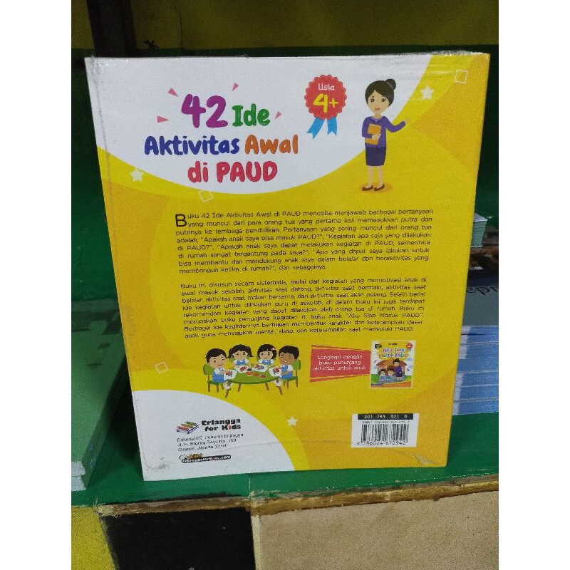 ORI Buku 42 ide aktivitas awal di paud k13 penerbit Erlangga for kids