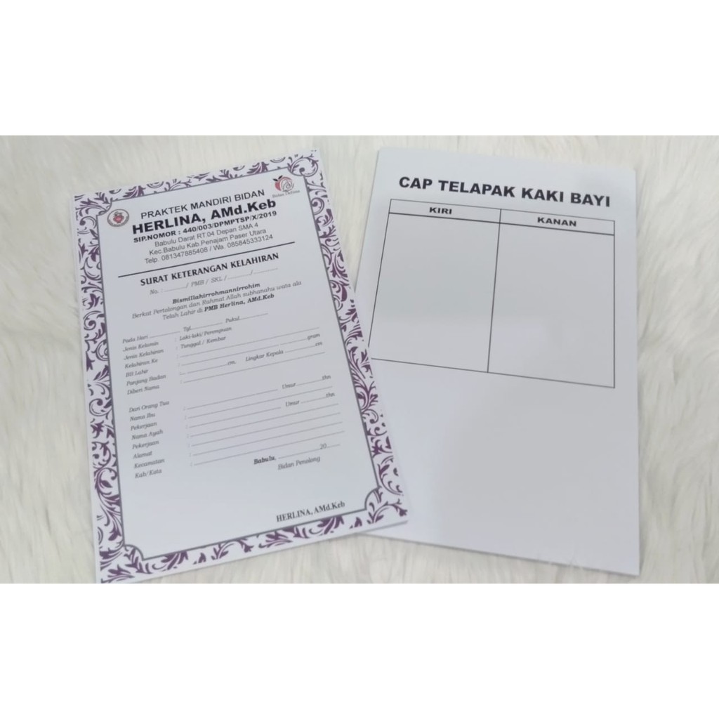 

Surat Keterangan Lahir Minimal Order 50 Pcs