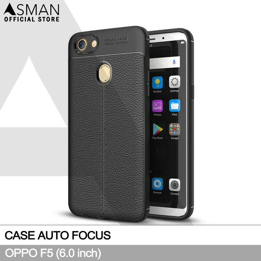 Auto Focus OPPO F5 / F5 Youth (6.0&quot;) | Soft Case Leather Premium - Hitam