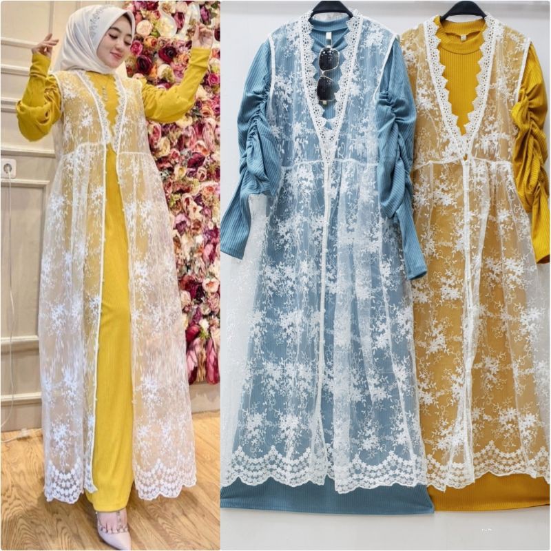 GAMIS RAJUT MIX ROMPI BROKAT IMPORT