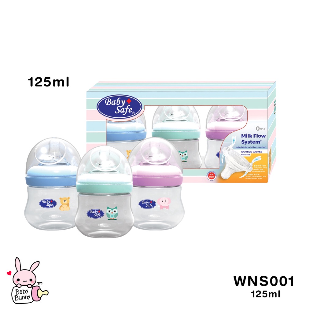 ❤ BELIA ❤ BABY SAFE Wide Neck Bottle WNS01 125ml / 4oz | WNS02 250ml / 8oz | Botol bayi | Dot bayi | Botol Susu | Dot susu bayi | BPOM