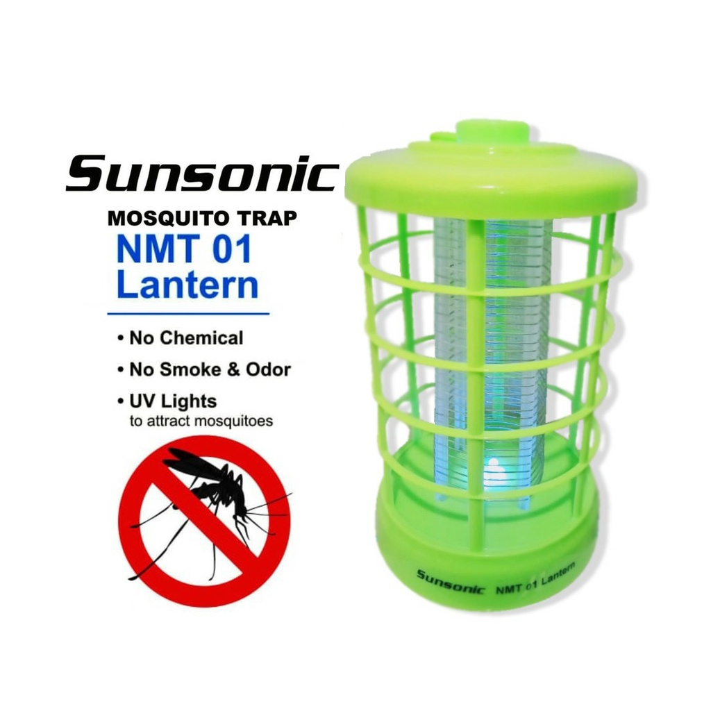 Perangkap Nyamuk Sunsonic NMT 01 Lantern Bebas Kimia Asap Bau Lampu UV