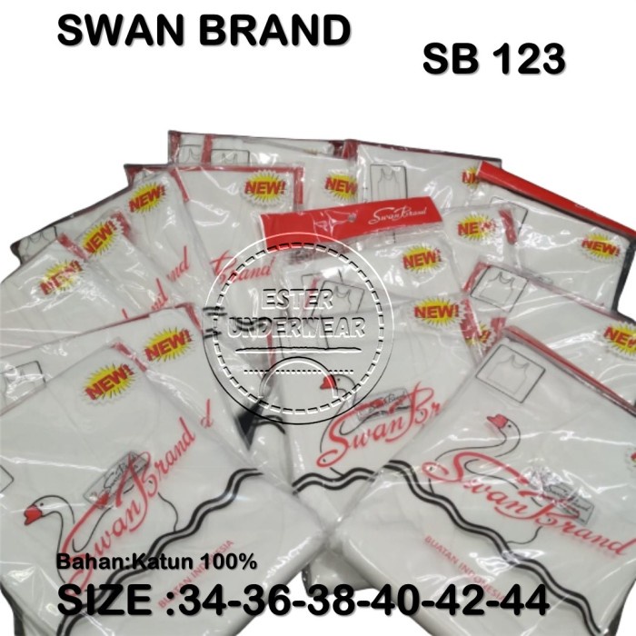 Kaos singlet Pria Swan Brand Rider SB 123 PUTIH ISI 1 PCS