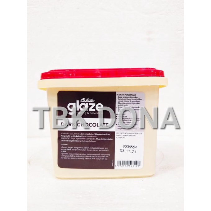 

Spesial Promo Colatta Glaze Dark Toping Rasa Cokelat Hitam 1 Kg