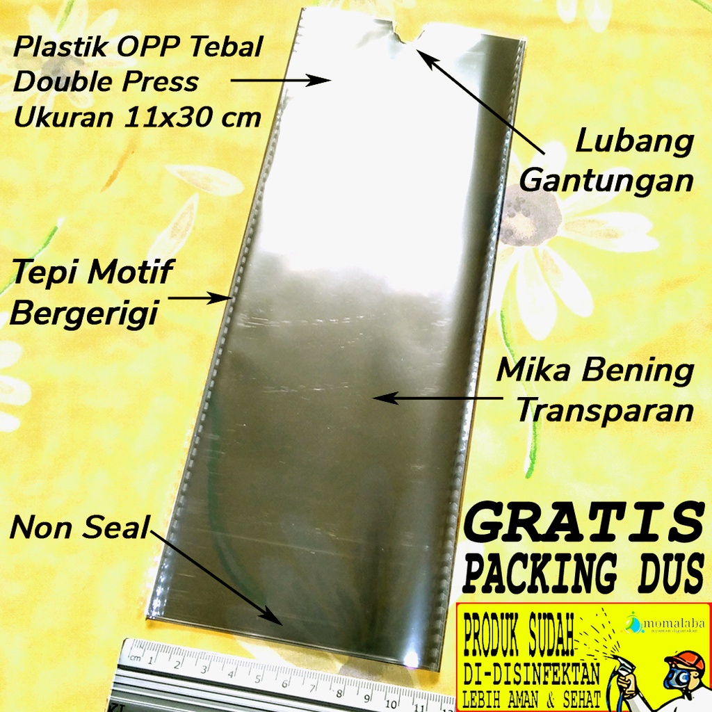 Jual X Cm Plastik Double Press Opp Mika Tebal Bening Kemasan