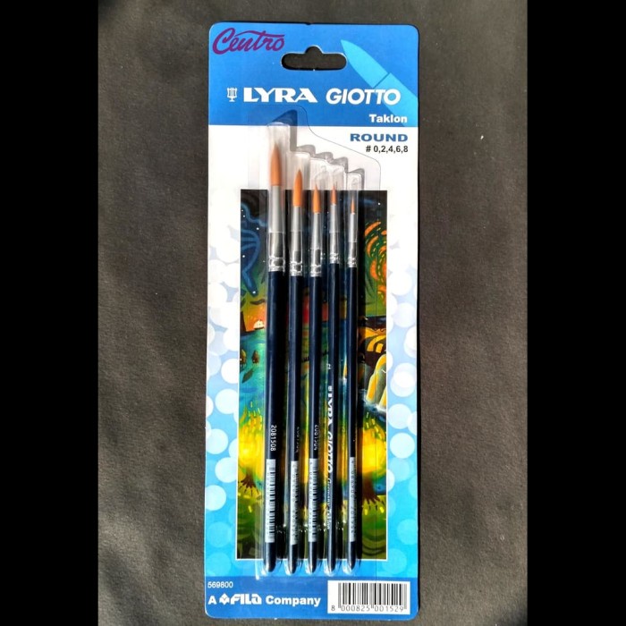 

Lyra Giotto Art Brush Set 5 Taklon Round Kuas Lukis Cat Air Akrilik