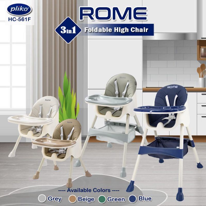 Jual BABY HIGH CHAIR 3 IN 1 PLIKO ROME 