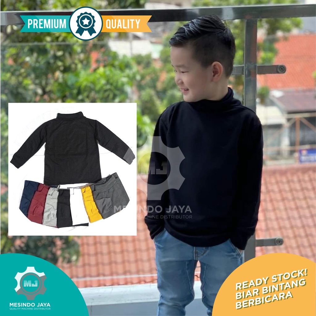 Kaos Anak Turtleneck Tangan / Lengan Panjang Baju Atasan Turtle Neck Laki-Laki KIDS Fashion UNISEX S,M,L,XL