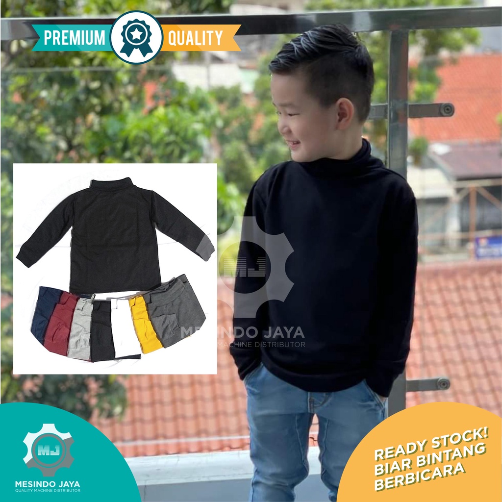 KAOS BAJU TURTLENECK KIDS ANAK TANGAN / LENGAN PANJANG UNISEX Kaos Anak Turtleneck Tangan / Lengan Panjang Baju Perempuan / Laki-Laki S,M,L,XL