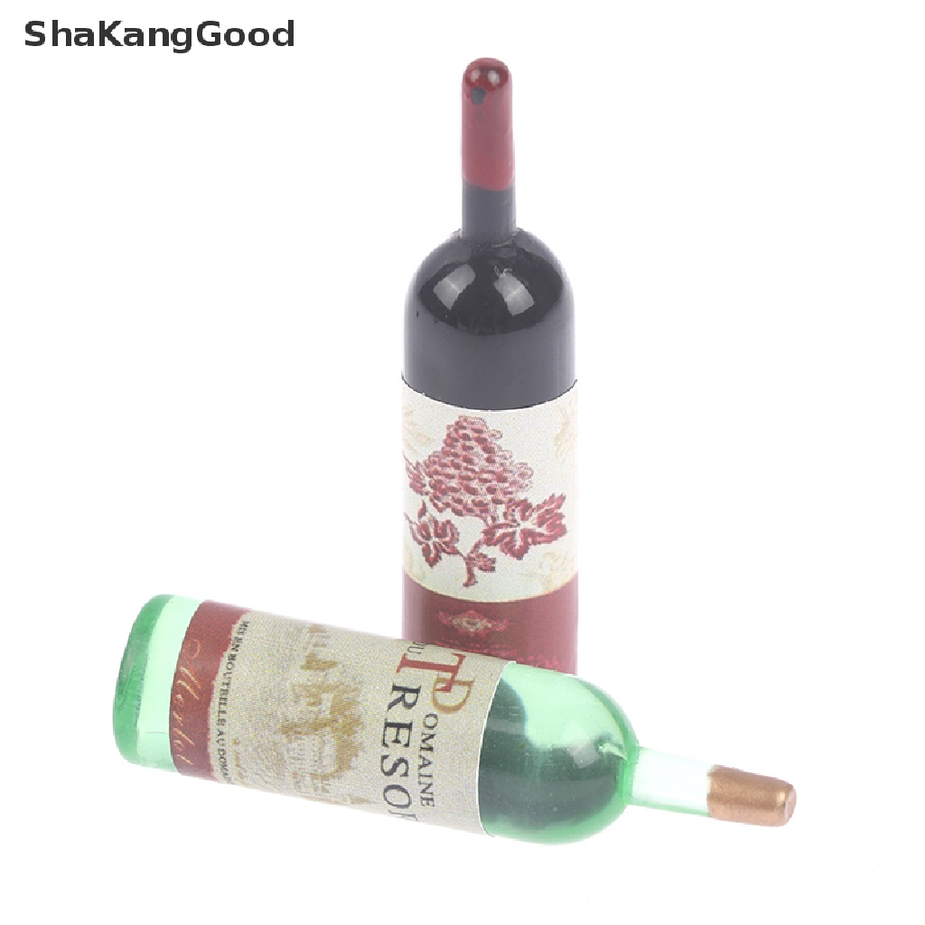 Skid 3pcs / set Miniatur Botol Wine Aksesoris Rumah Boneka 1 / 12