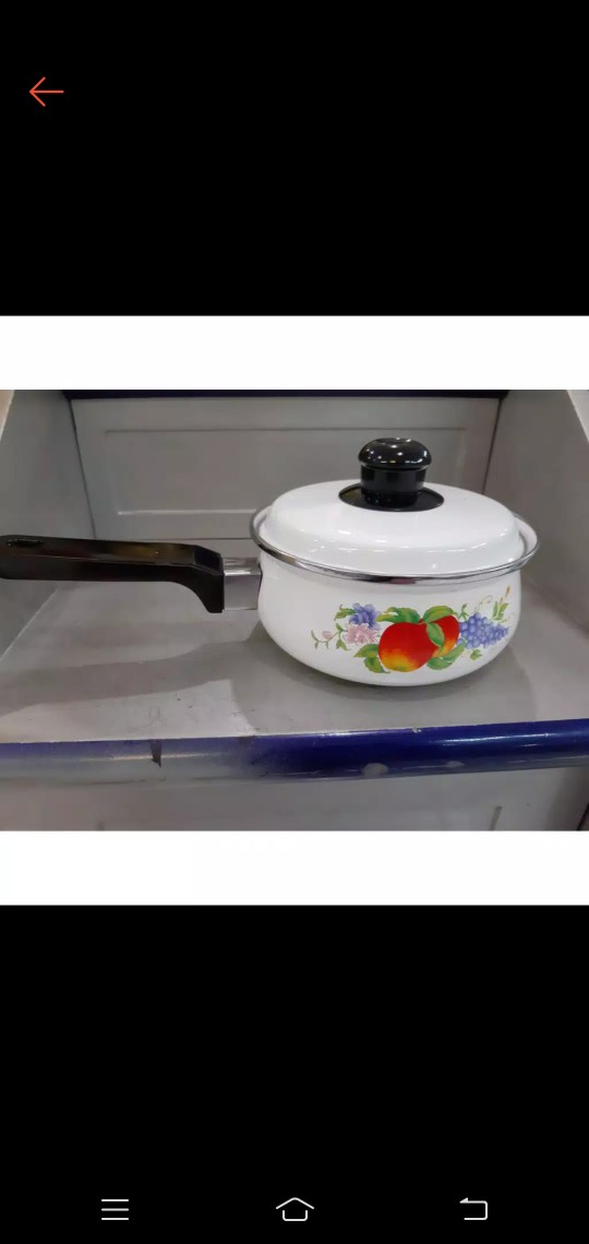 Panci Saucepan Enamel 14cm Motif Buah