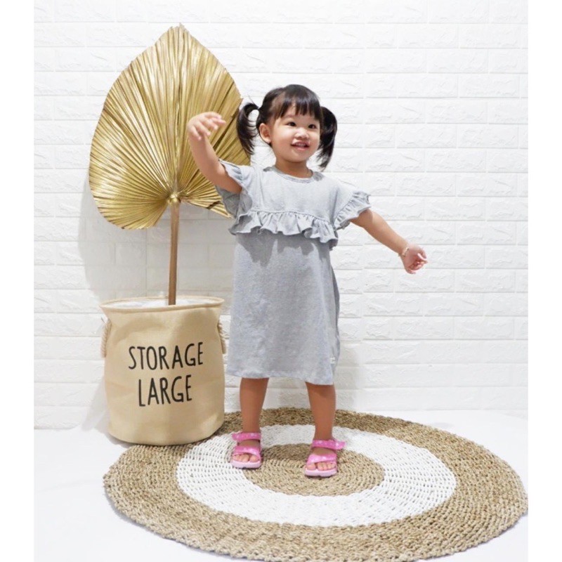 Dress Anak Ruffle Rumbay Polos Smilee Original Kaos Anak Super Premium Baju Anak Perempuan Terlaris Termurah Best Seller