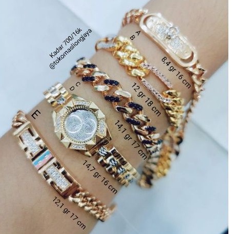 Gelang Sisik Naga Mata Hitam Emas Kadar 700/16k