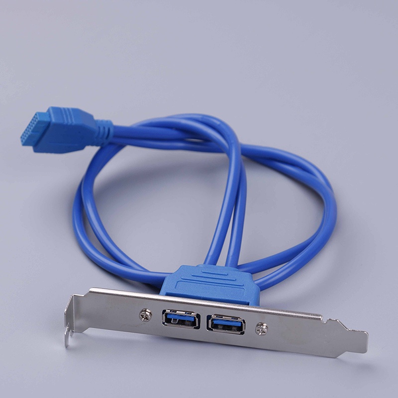 (dreamdreaming.id) Panel Expansion Bracket 2 Port USB 3.0 Ke Kabel Header 20-Pin