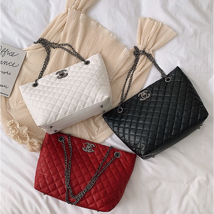 MARDIBAG IMPORT - GT1800 Tas Bahu Besar Tali Rantai Impor Totebag Pesta Wanita Elegan Kekinian Murah