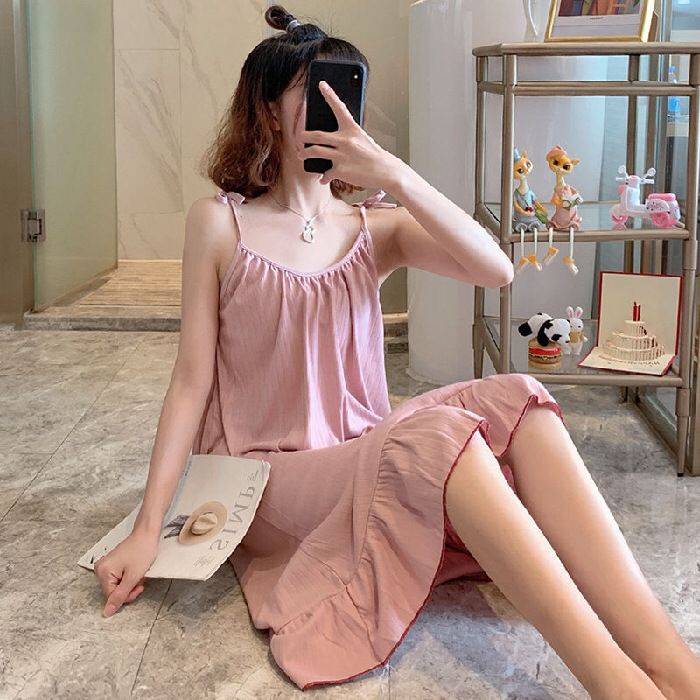 daster tanpa lengan wanita baju tidur dewasa long dress lingerie