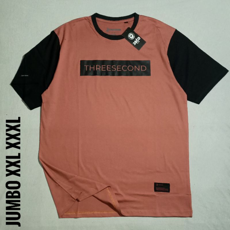 KAOS BIGSIZE 3SECOND JUMBO XXL XXXL FREE STIKER BAJU TSHIRT OBLONG PRIA BESAR WARNA MOTIF KEREN
