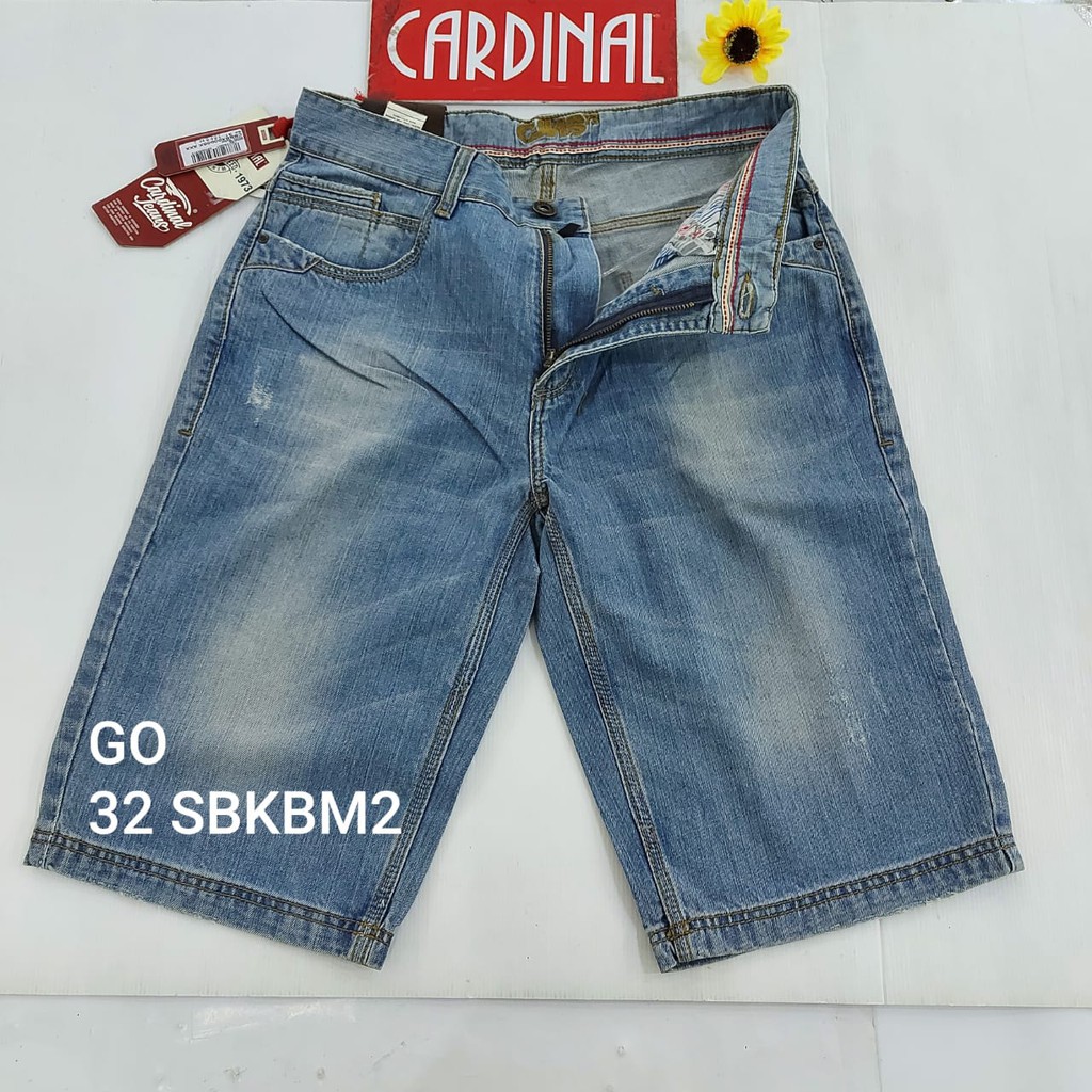 gof 32-S CARDINAL JEANS Celana Pria Celana Pendek Bermuda Casual Sobek Reguler Fit Slimfit Skinny