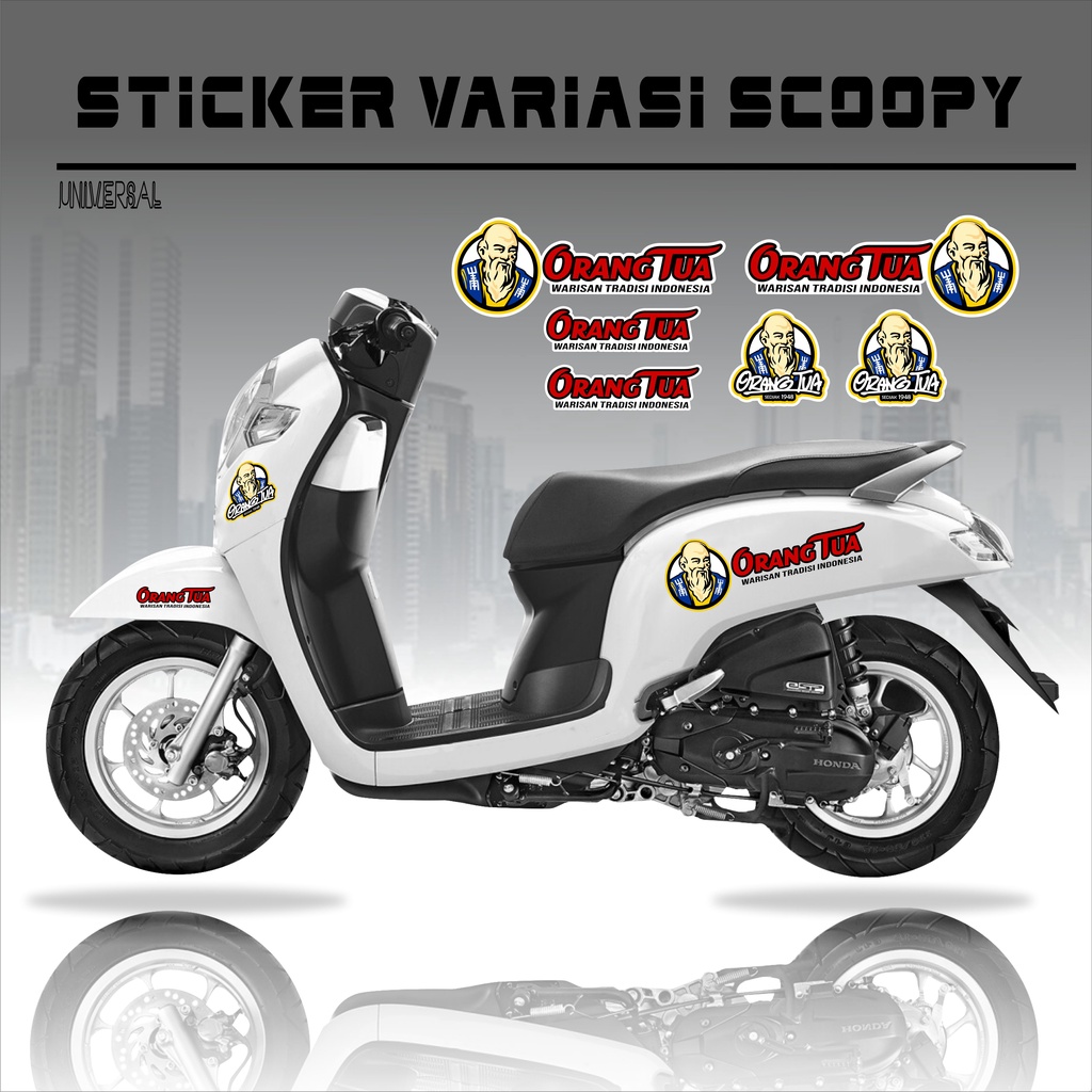 STIKER VARIASI SCOOPY MOTIF RACING LIS SCOOPY STRIPING