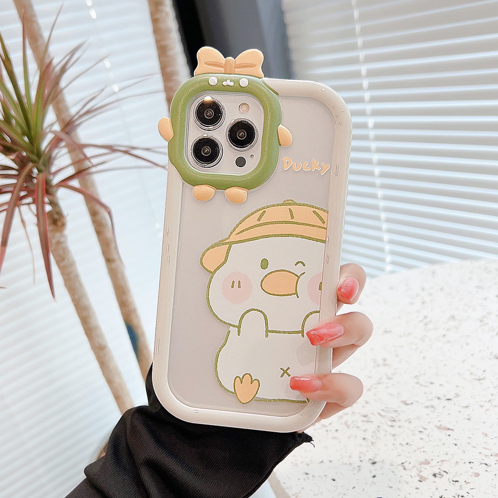 Soft Case Silikon Motif Bebek Untuk iPhone 11 12 13 14 Pro Max 6s 6 Plus 7 8 Plus XR X XS Max SE 2020 2022 14 Plus