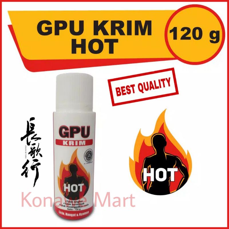 GPU Krim Hot 120gr - cream gosok pijat urut panas hot