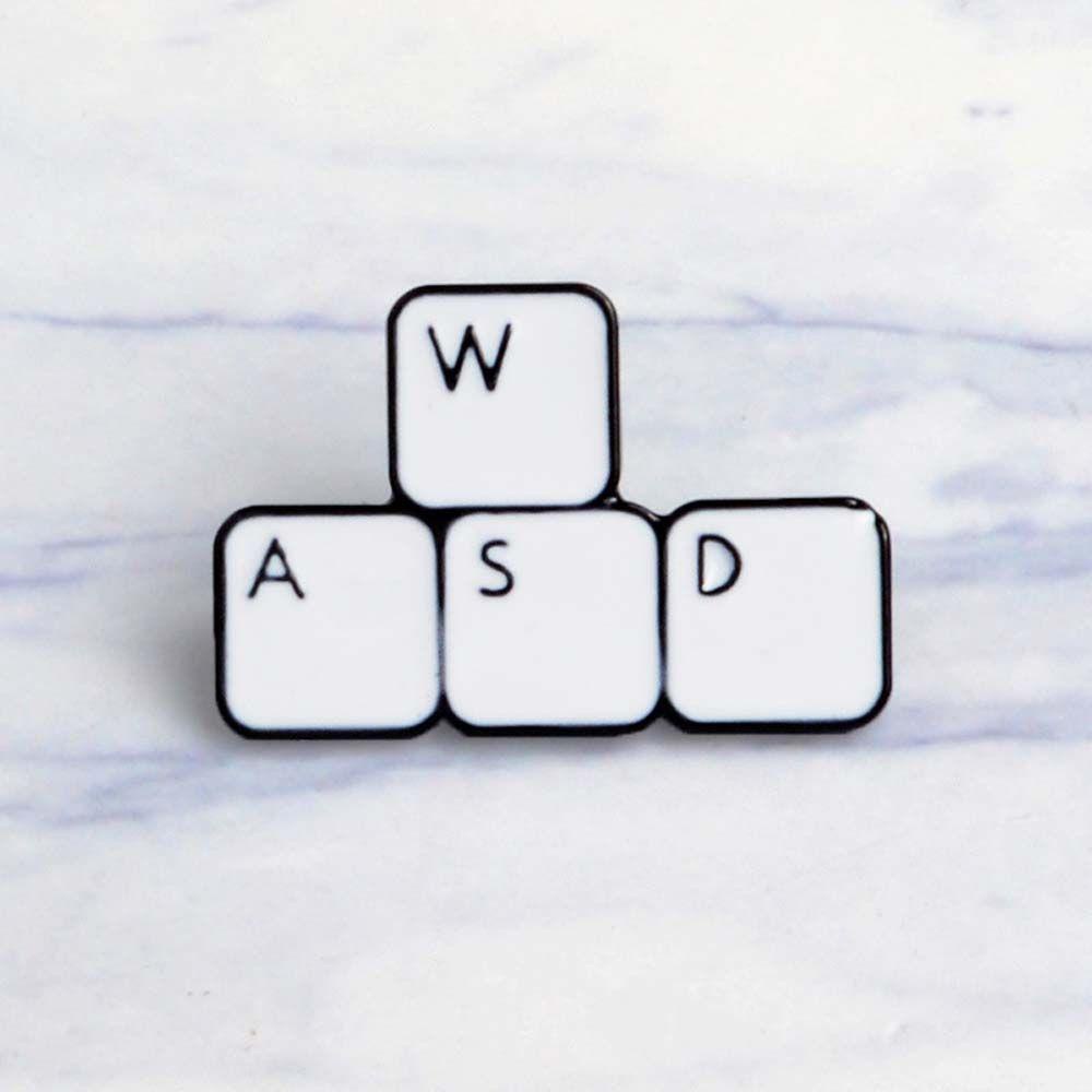 Lanfy Keyboard Bros Hadiah Untuk Wanita Pria Hadiah Untuk Anak-Anak Perhiasan Aksesoris Putih Lotus Bunga Travel Commemorative Badge Pin Lapel Pin Enamel Pin