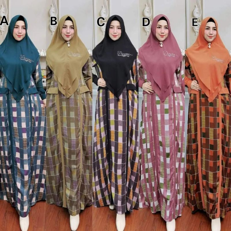 HOMEY DRESS JEJE SERIES SET KERUDUNG BY PRINCESS