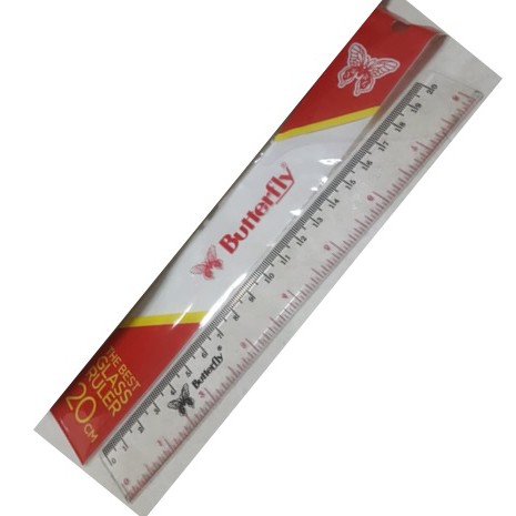 

Penggaris Butterfly Garisan Plastik 20 Cm