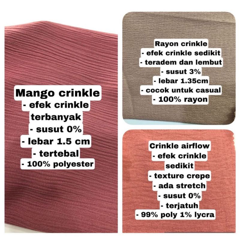 Multi Kain crinkle rubicon mango krinkle cringkle cringkel premium