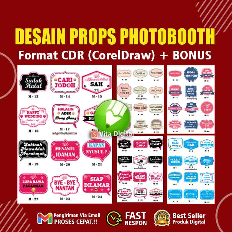 Template Desain Coreldraw Photo Booth siap edit dan pakai