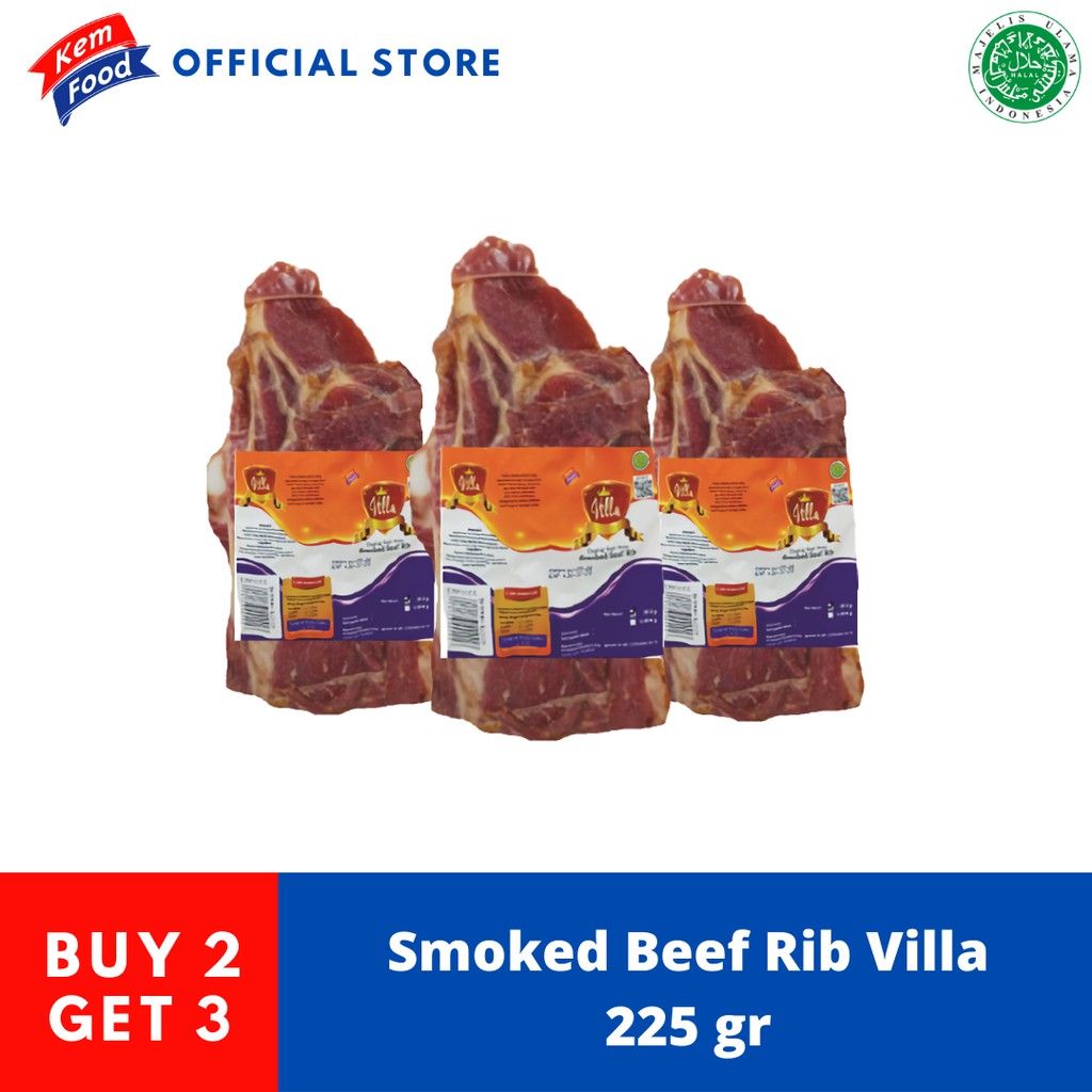 

Villa Smoked Beef Ribs 225gr - Paket Hemat Isi 3 pack