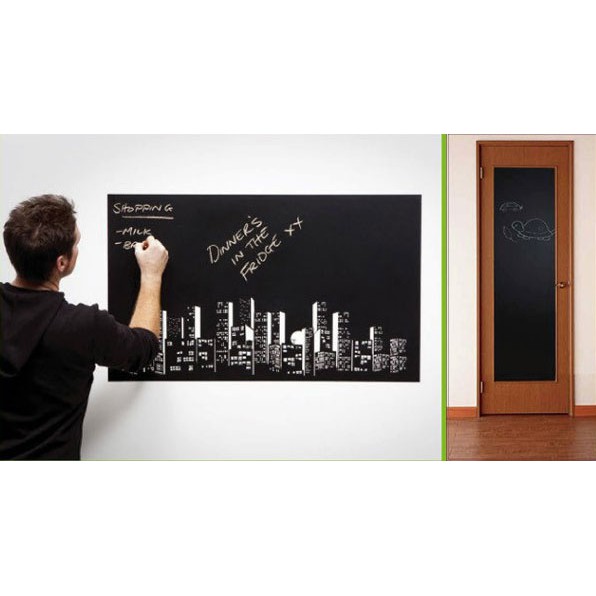 

Wallpaper Sticker Wall Stiker Black Chalk Board 45 Cm 2 M Papan Tulis Hitam Self Adhesive Blackboard