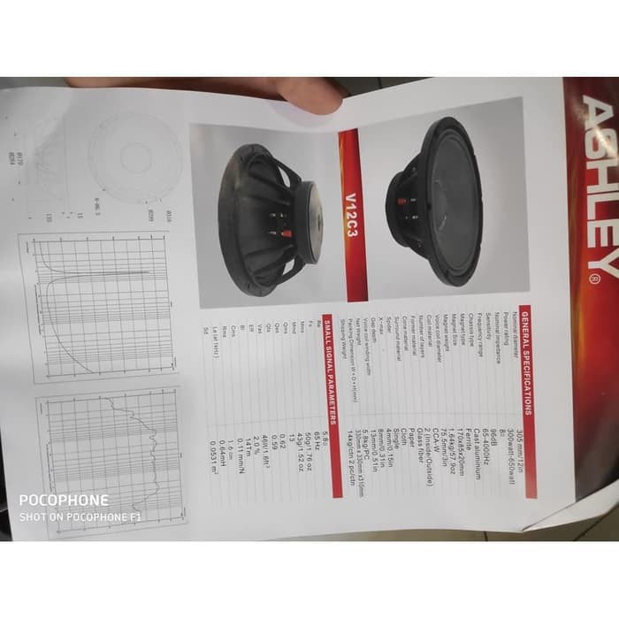 Speaker Ashley V12C3 12 inchi Mid VC 3in