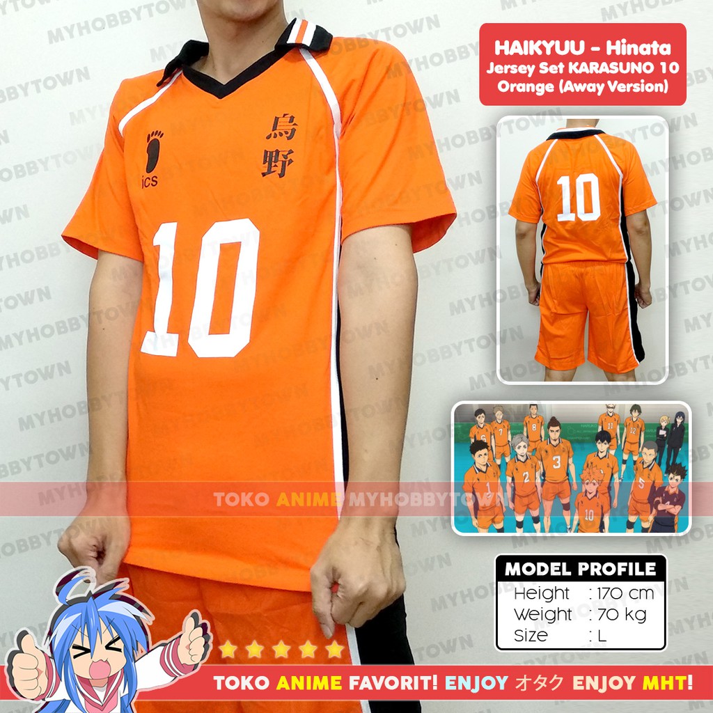 Kostum Jersey Karasuno No. 10 Hinata Shoyo Haikyuu To The Top Cosplay