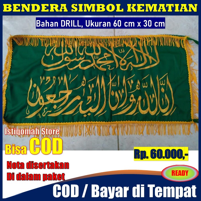 PROMO PAKET KOMPLIT - 1 Kain Tutup Keranda Jenazah, 1 Kain Satir, 1 Kain Payung, 1 Bendera  Kematian TERLARIS TERMURAH - 1 Set Kain Penutup Keranda Mayat Perlengkapan Jenazah Komplit Lebih Hemat