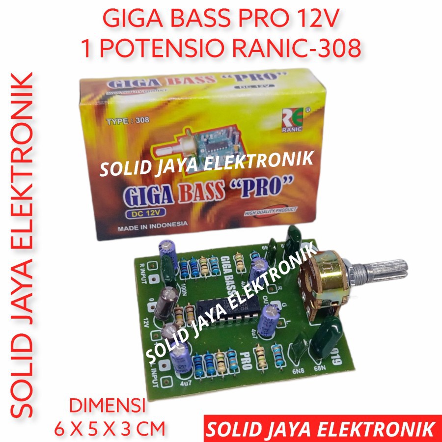 KIT GIGABASS PRO GIGA BASS 12V PENAMBAH PENDORONG BASS LOW 12 VOLT V RANIC 208 ASLI ORIGINAL