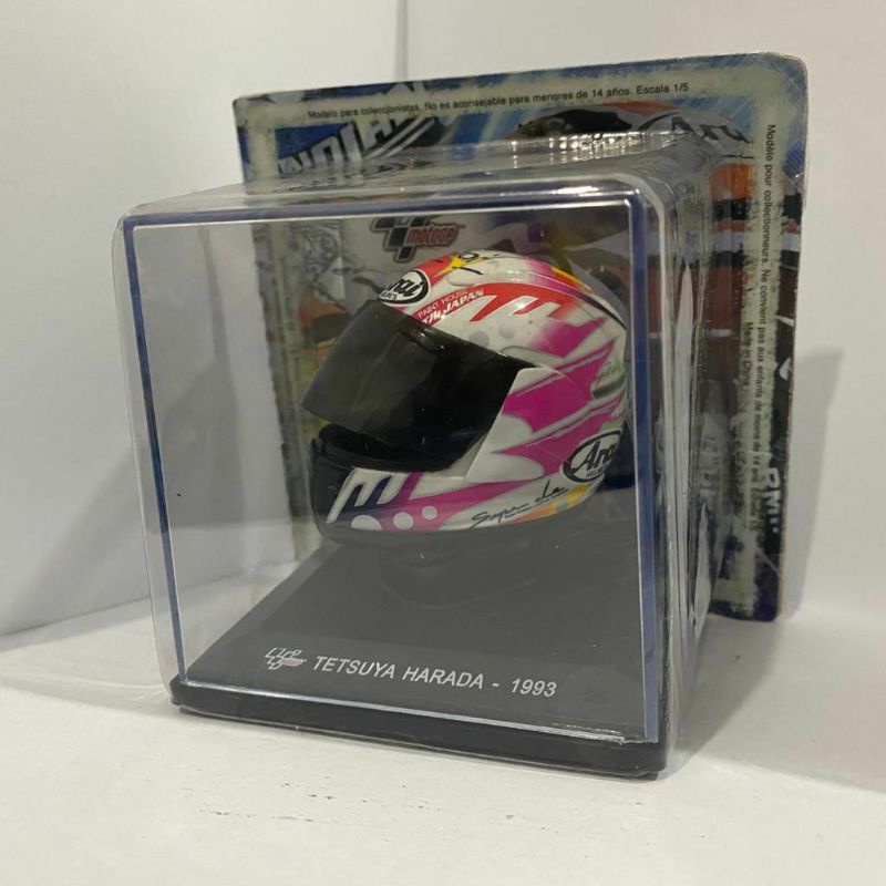 Miniatur helm motogp Tetsuya Harada 1993 skala 1:5 (original)