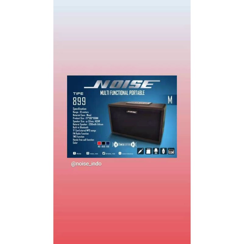NOISE 899 Speaker Bluetooth M HiFi USB Speaker Portable