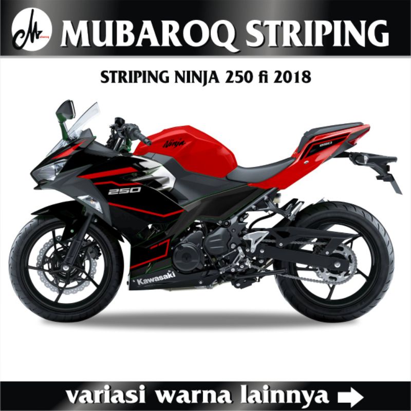 DECAL STRIPING NINJA 250 FI NEW / DECAL NEW NINJA 250 / STIKER STRIPING KAWASAKI NINJA FI 2018 / DEC