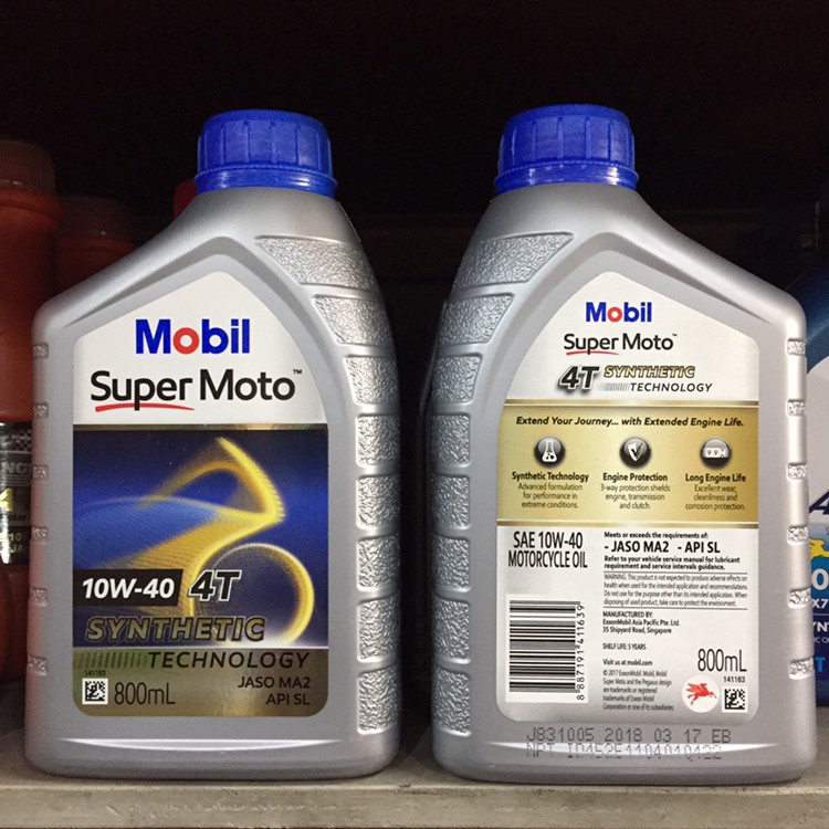 Oli mesin motor MOBIL1 10W/40 - 0,8 liter